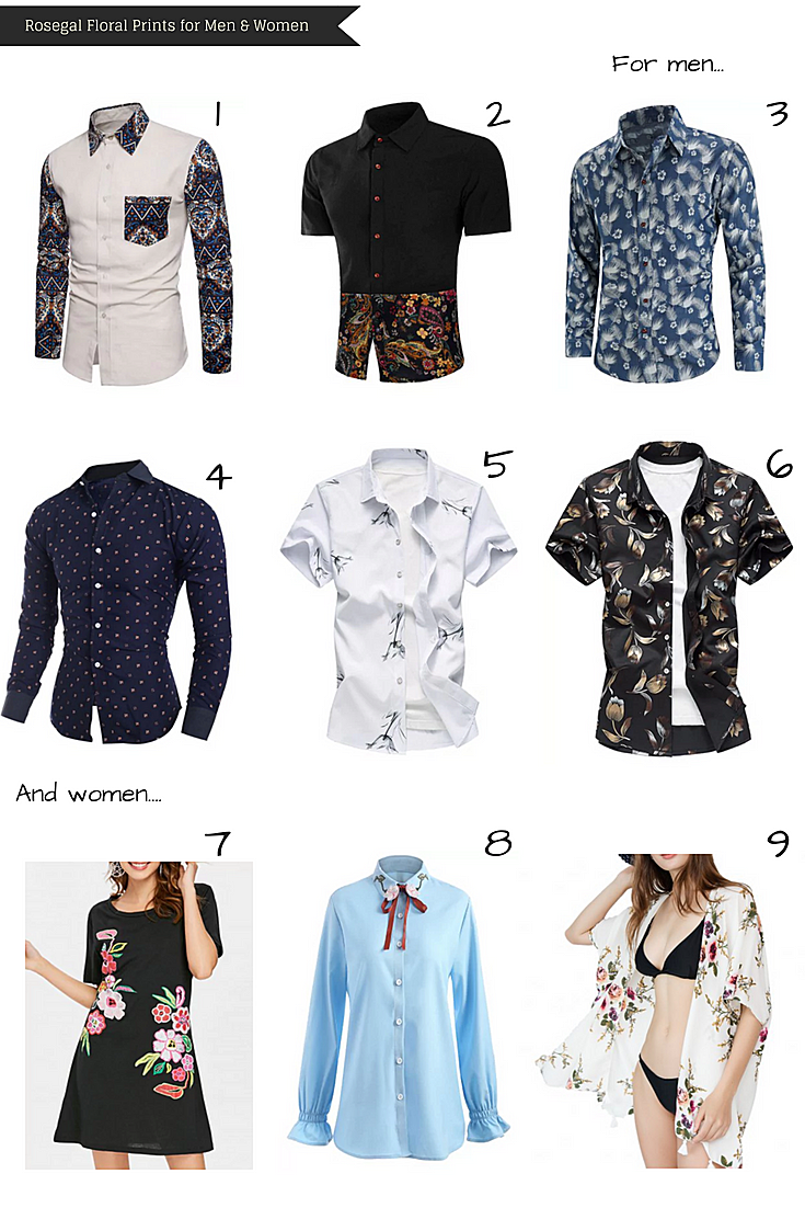 Rosegal Floral Print Outfits For Men Women A Glad Diary
