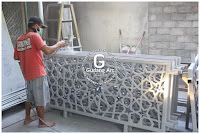 produksi ornamen pagar masjid cor logam aluminium