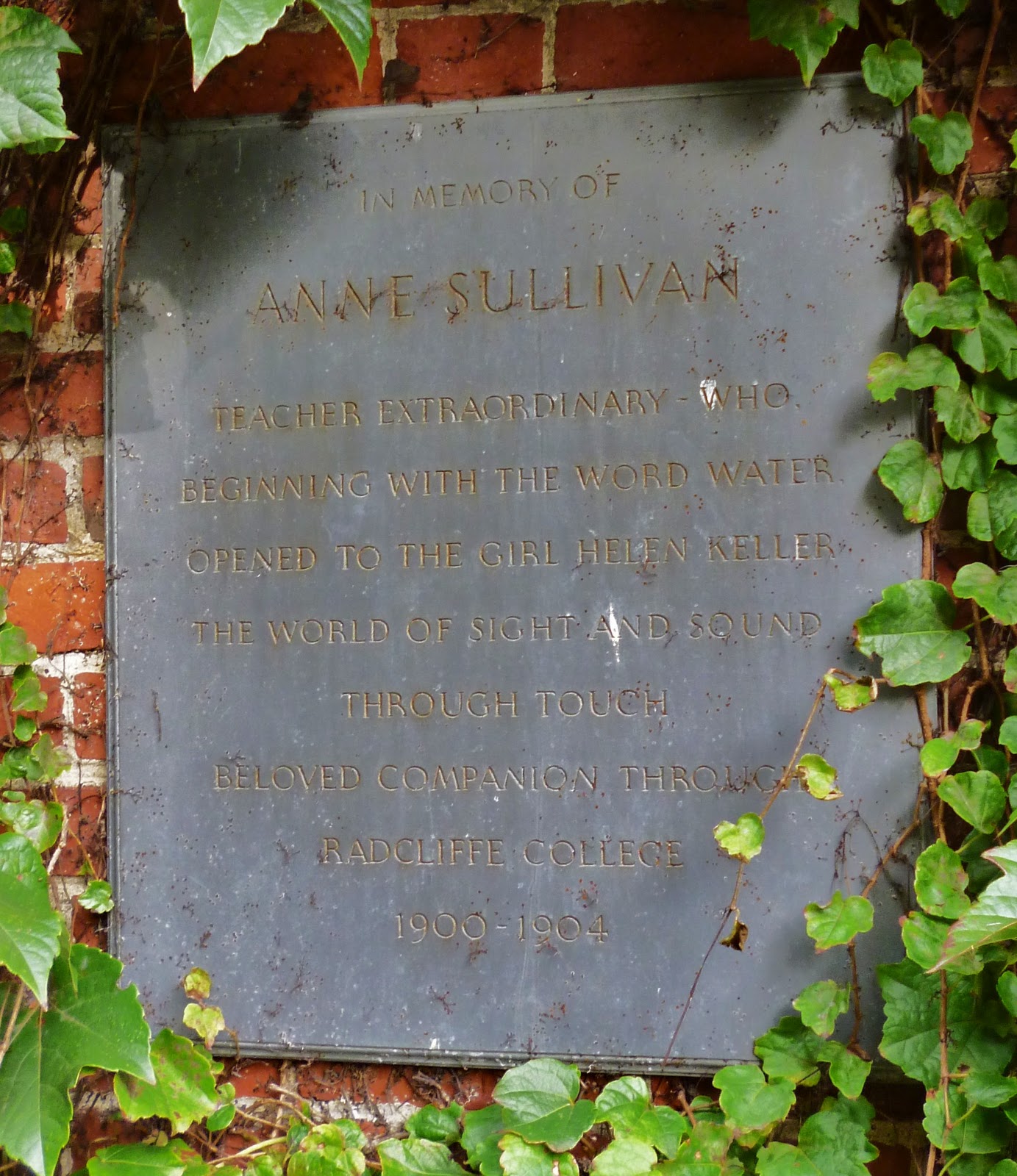 Dr Tony Shaw The Anne Sullivan fountain in the Helen Keller garden, Cambridge, Massachusetts