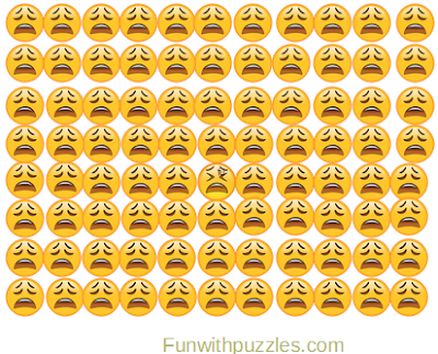 Odd One Out Picture Puzzle Emoji Crying