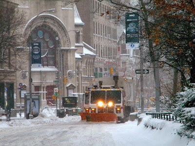snow plows winter new york city