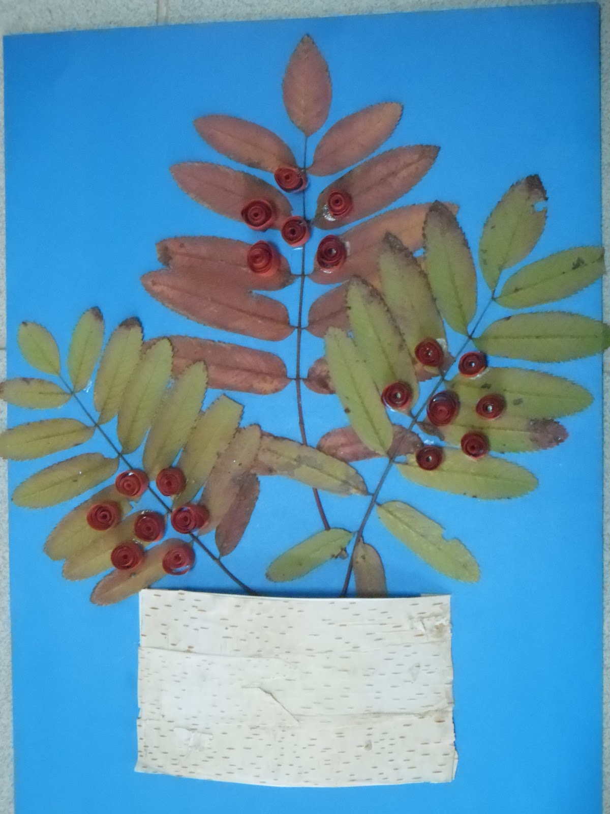 Аппликация с природным материалом