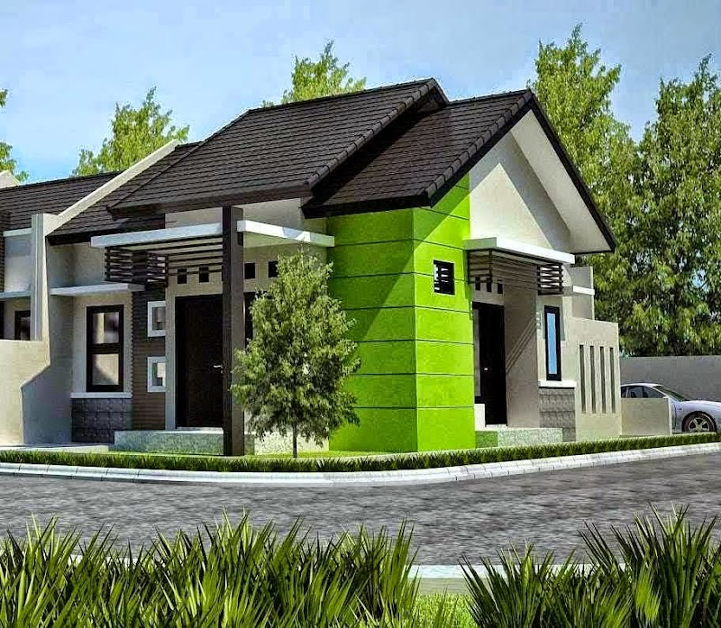 23 Konsep Top Rumah Minimalis Sederhana Warna Biru