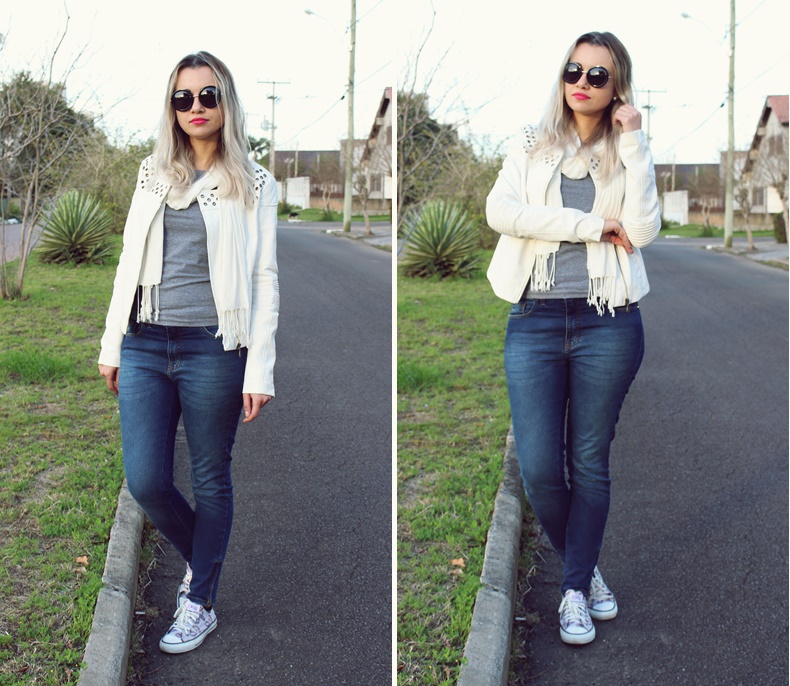 calça branca com all star