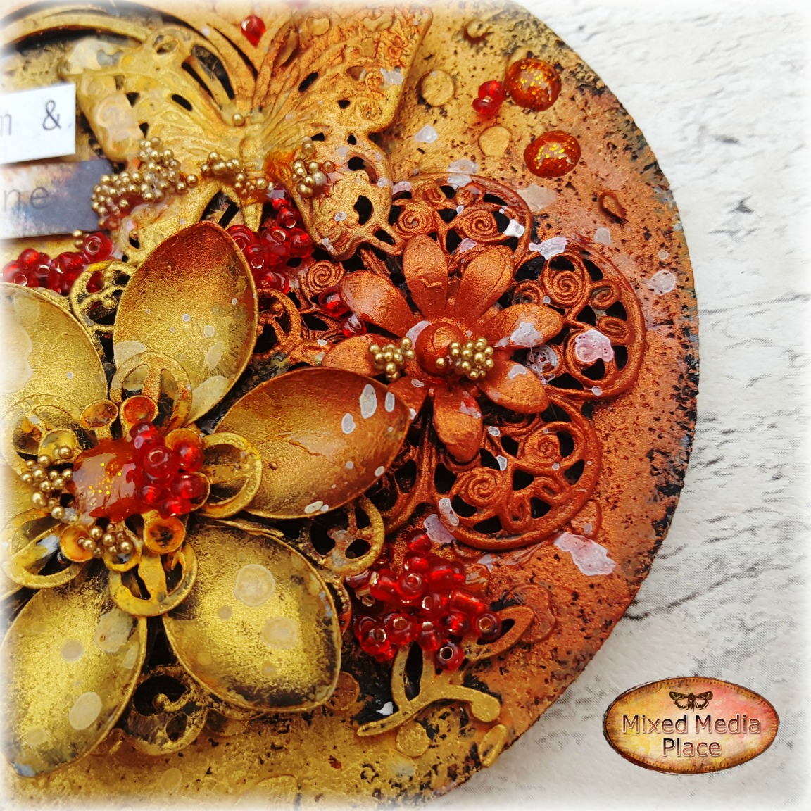 Mixed Media Place: Altered coasters by Ludivine
