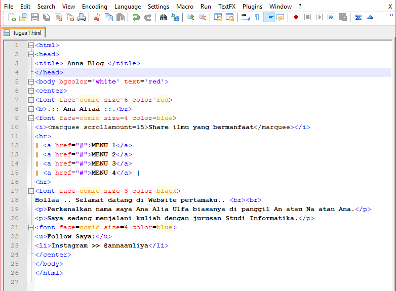 Cara Membuat Html Dengan Notepad++ Cara Membuat Website Berbasis Html ...