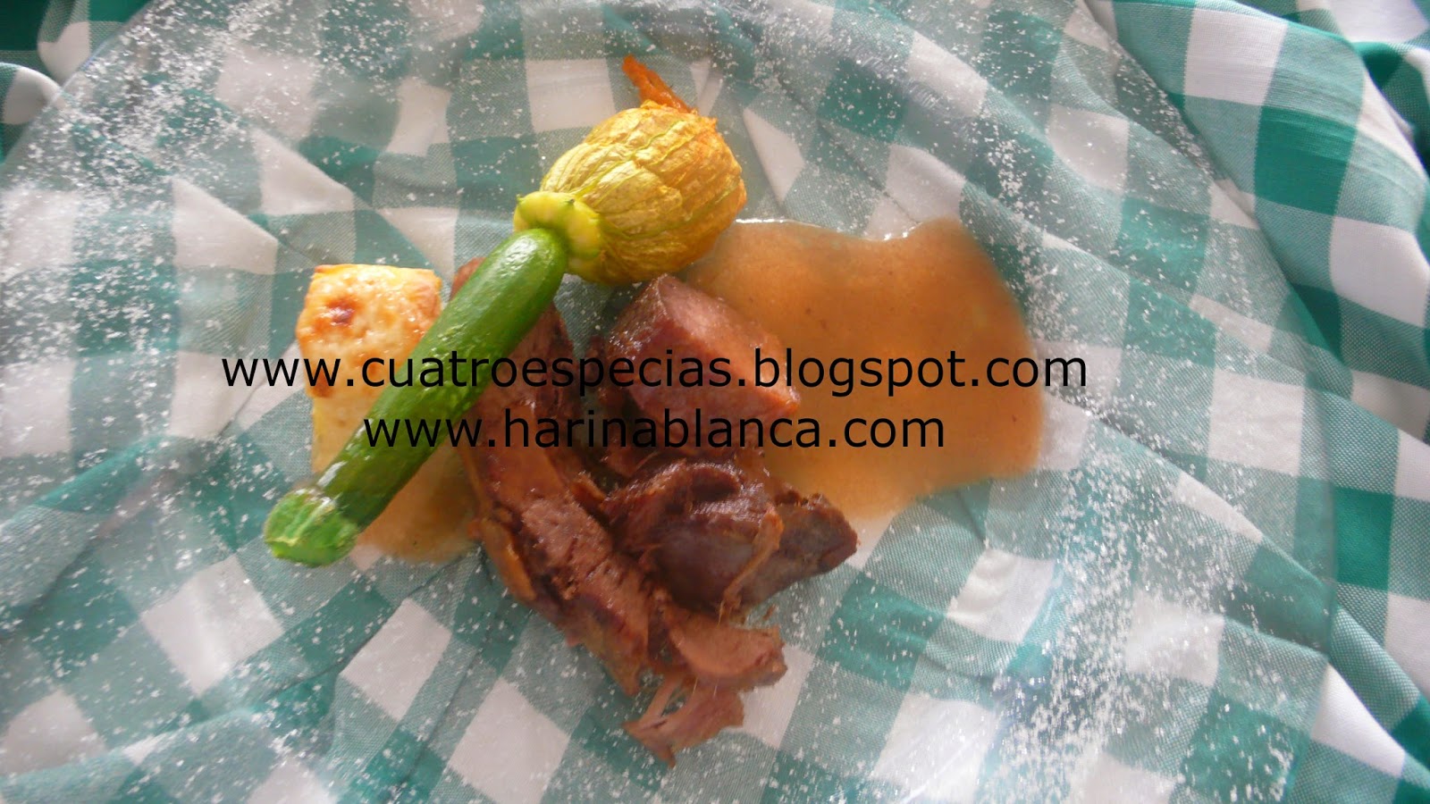 www.cuatroespecias.blogspot.com. jabalí con calabacines al horno