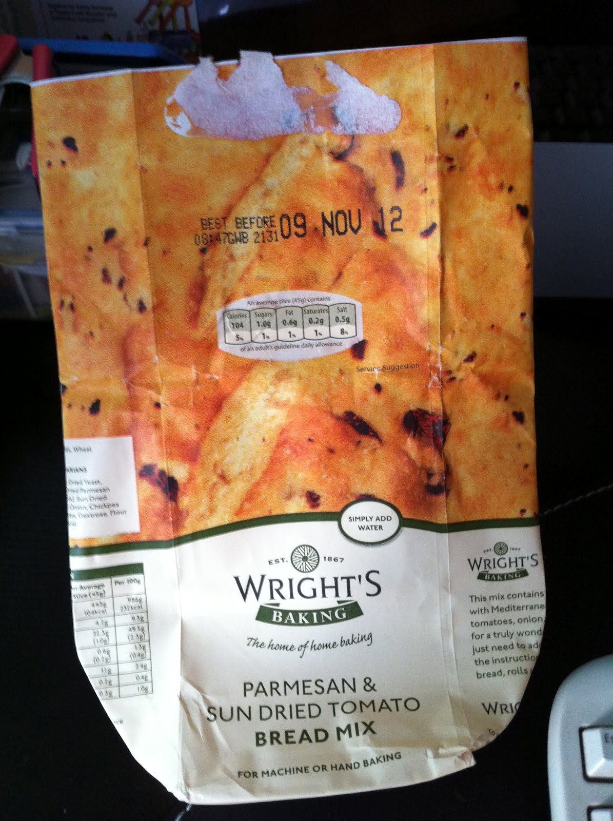 LuthAdel's Kitchen Wright's Parmesan Sun Dried Tomato Bread