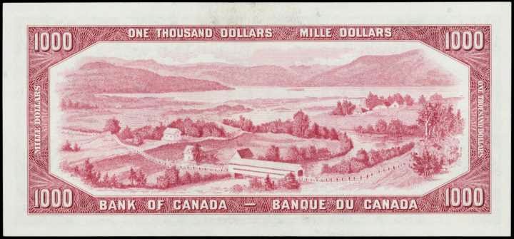 1954 1000 Canadian Dollar Bill Queen Elizabeth II World Banknotes 1954-1000-canadian-dollar-bill-queen-elizabeth-ii-world-banknotes