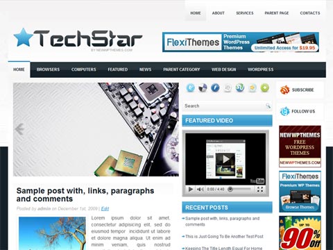 TechStar Free WordPress Theme TechStar Free WordPress Theme