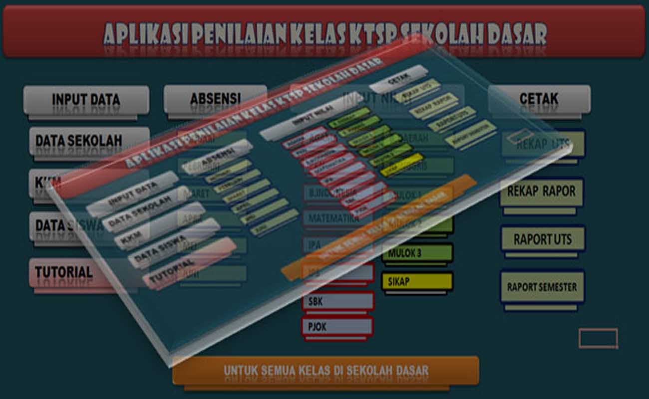 Aplikasi Cetak Rekap Nilai Siswa UTS UAS dan Raport