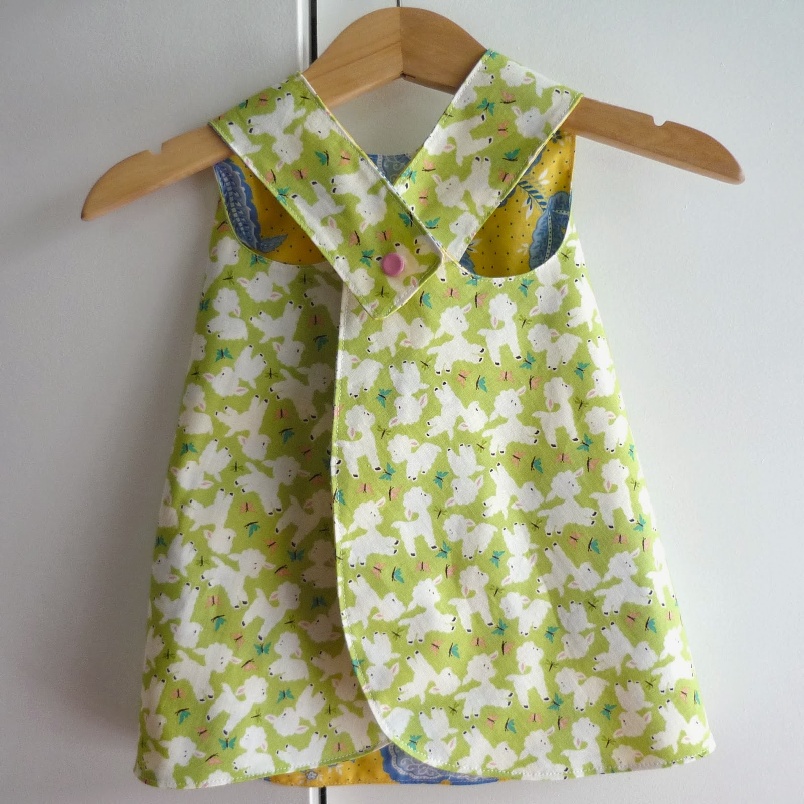 While Henry Naps: Baby Crossover Pinafore and Bloomers