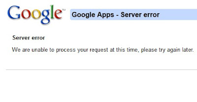 Google aps server error!