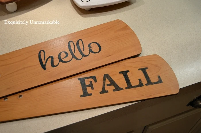 How To Make A Fall Door Sign From Fan Blades Exquisitely Unremarkable