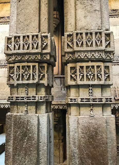 Pillars at Adalaj Stepwell, Ahmedabad, Gujarat