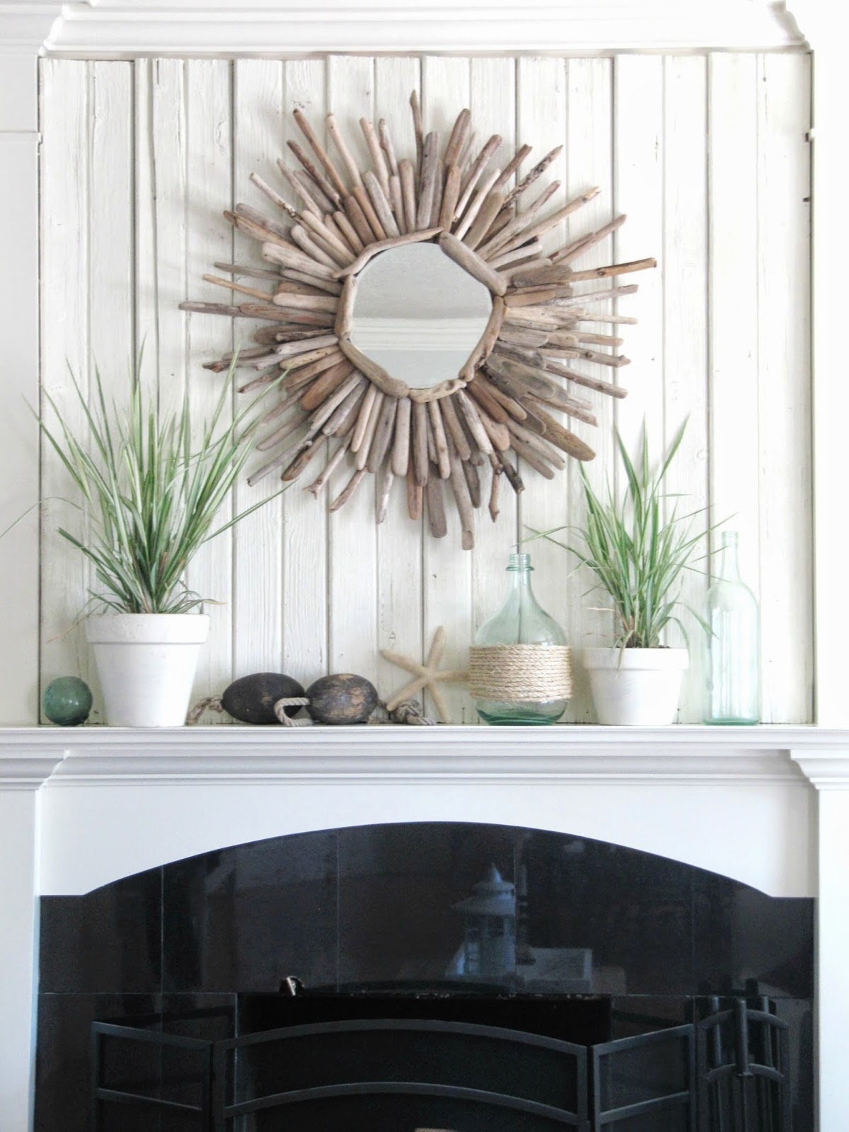 Barn Wood Planks on Mantel