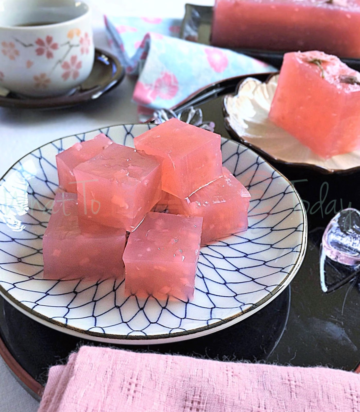 What To Bake Today Sakura Water Chestnut Cake