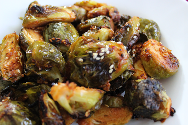 Roasted Brussels Sprouts with Miso and Lemon