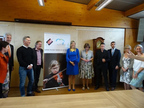 Queen Maxima of The Netherlands visited the MFC Het Kristal a new mulitfunctional center in Apeldoorn