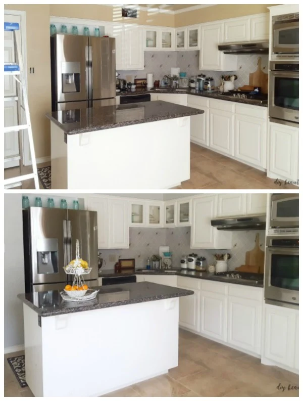 kitchen from beige to gray