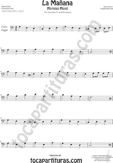  Violonchelo y Fagot Partitura de La Mañana Sheet Music for Cello and Bassoon Music Scores