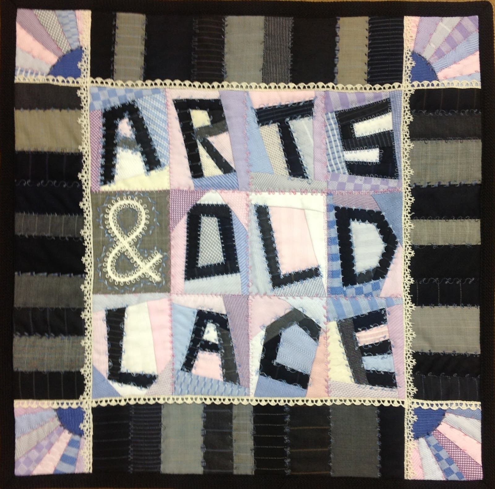 Textile Time Travels Arts and Old Lace Challenge Art Quilt