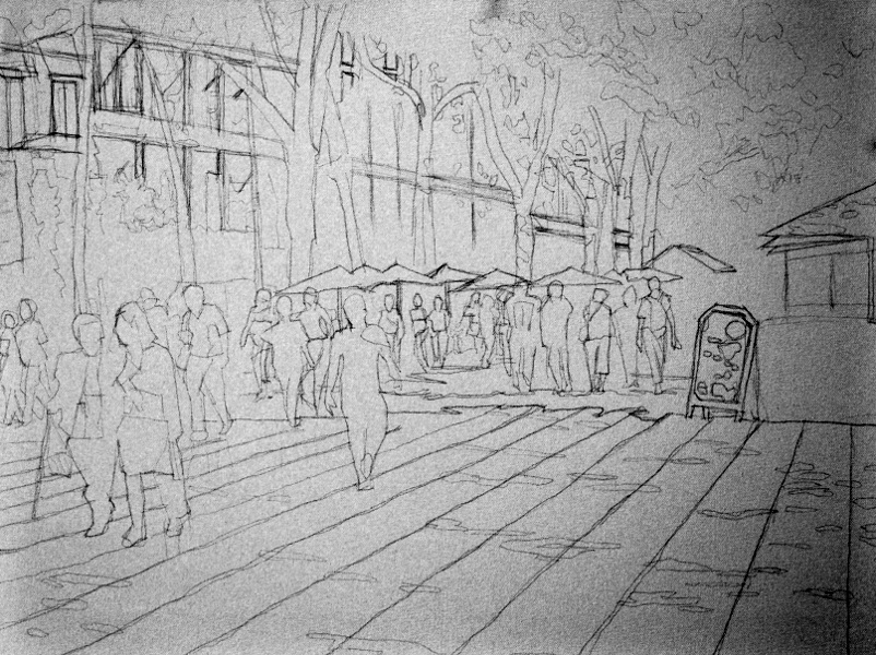 David Larsen Fine Art Underdrawing