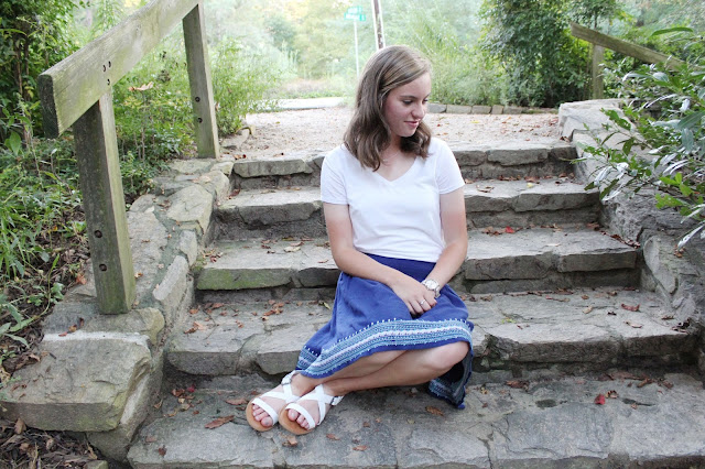 Modest Skirt Outfit A super cute modest skirt outfit perfect for the park for the girl striving for modesty.