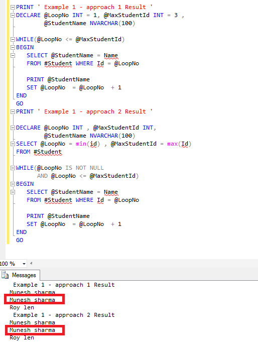 Looping through table records in Sql Server Dot Net Office
