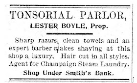 Tonsorial Parlor 1901 ?? Ad
