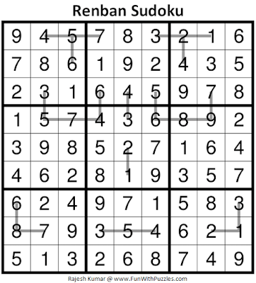 Answer of Renban Sudoku Puzzle (Fun With Sudoku #339)