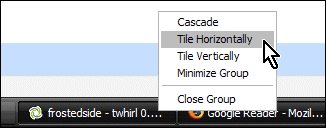 windows operating system taskbar options 