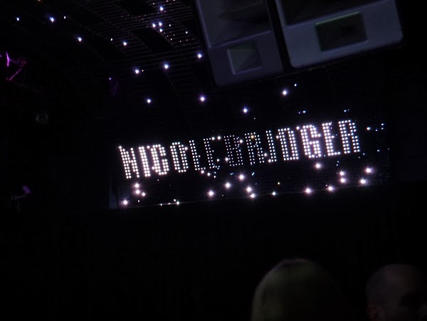 Nicole Bridger's name in lights at Celebrities