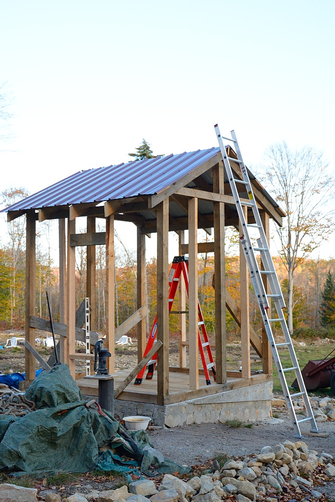 Bleecker Mountain Life Finished the Pump house Roof Panels