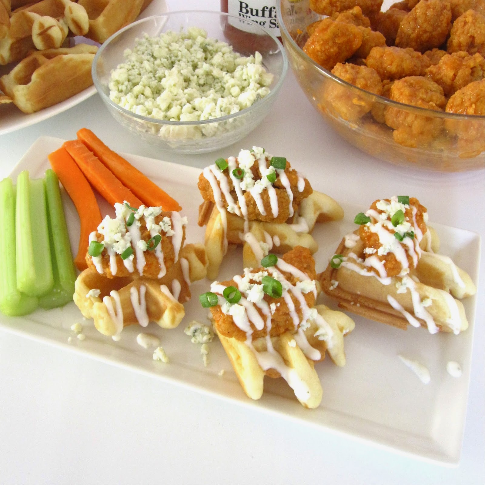{VIDEO} Buffalo Style Chicken & Waffle Bites The Lindsay Ann
