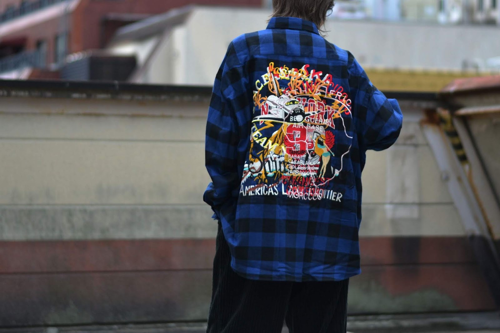doublet CHAOS EMBROIDERY CHECK SHIRT