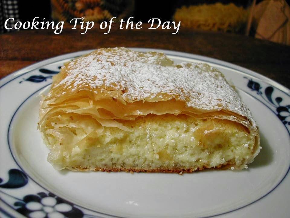 Cooking Tip of the Day Cheese Strudel