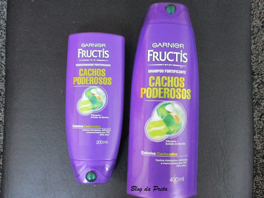Shampoo e Condicionador Cachos poderosos Fructis Garnier Blog da Pretah
