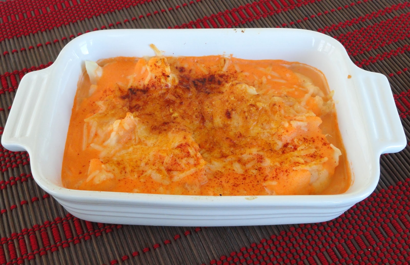 As Good As Gluten Cauliflower with Carrot "Cheese" Sauce