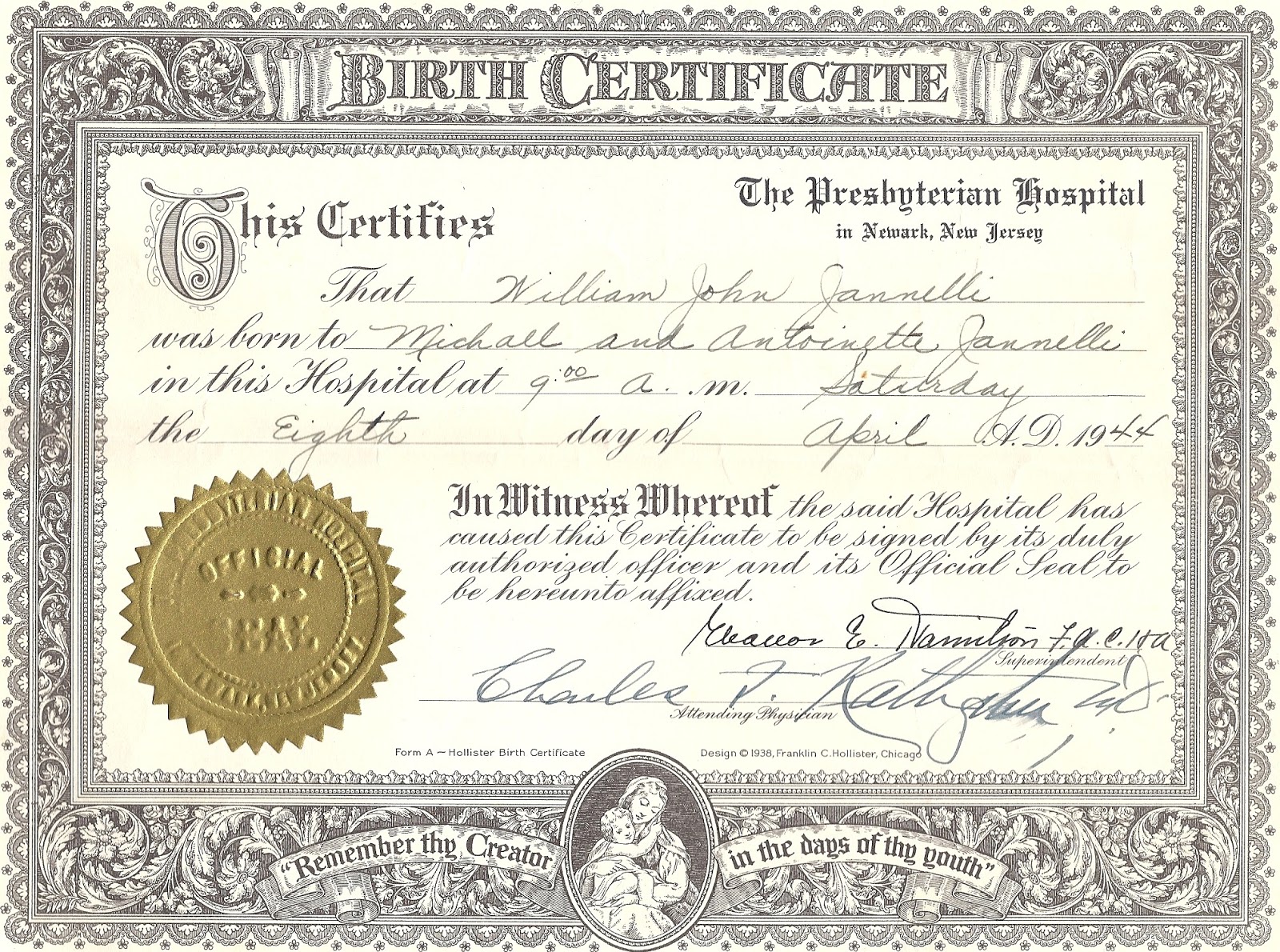 new birth certificate