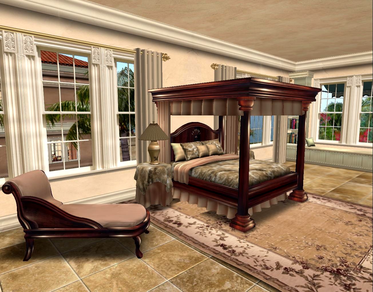 La Galleria New Walnut Empire Bedroom Set