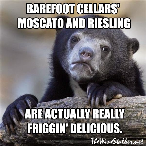 Confession Bear on Barefoot Cellars