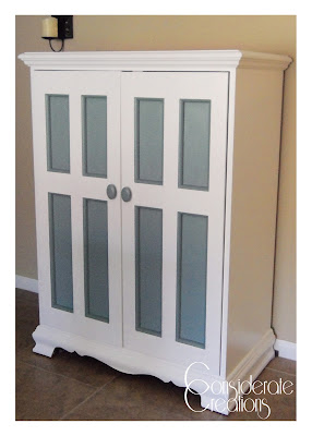 Teal and White Armoire