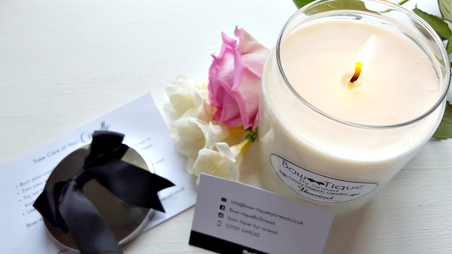 Bow-tique by Sinead Bow-tique By Sinead, Luxury Organic Scented Candles, Review, The Style Guide Blog, Local Focus, NI blog, ROI blog