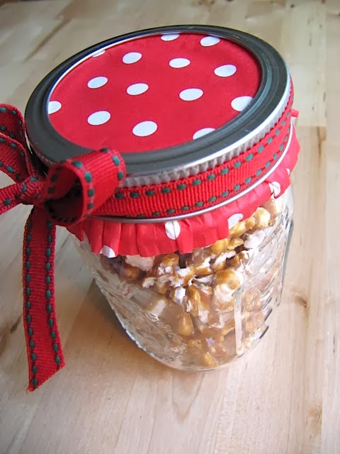 canning jar cover with cupcake liner
