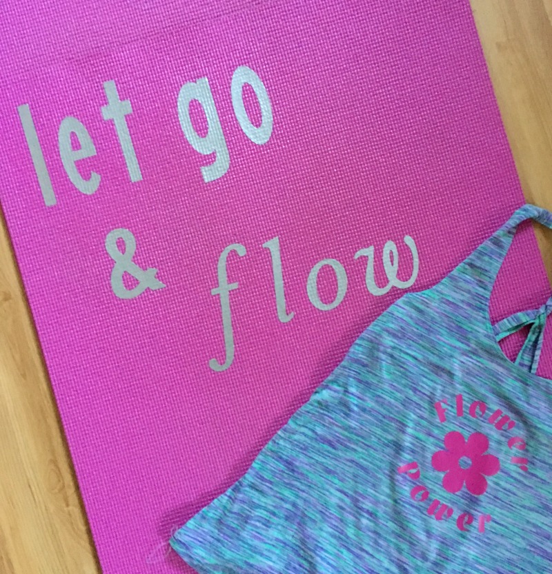 Real Girl's Realm Custom Yoga Mat Using Cricut EasyPress