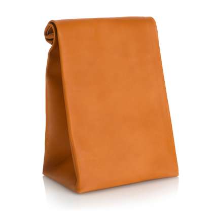 leather brown paper bags
