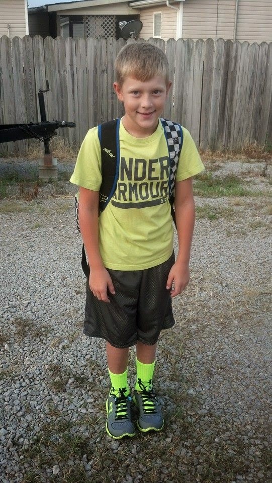 Shawn's 1st day of 4th grade August 2014