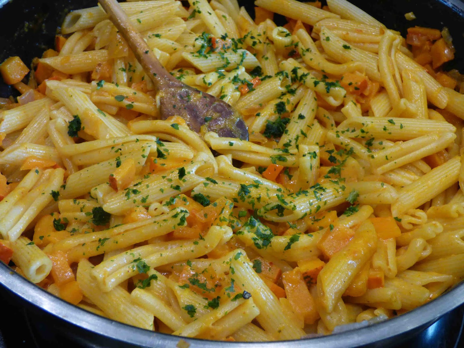 penne in kürbissauce