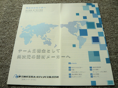 日本軽金属ホールディングス 第7期・中間 株主通信・表紙